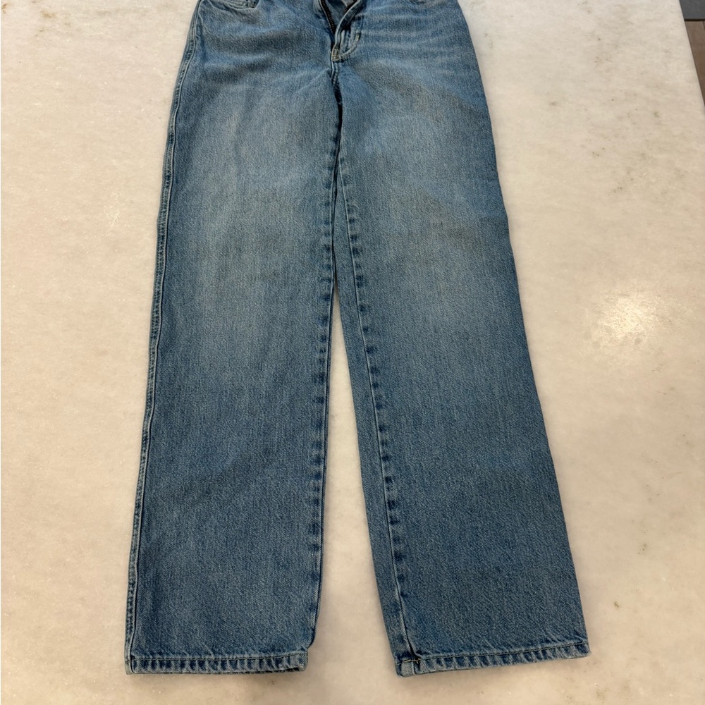 Reformation Blue Straight Leg Jeans with Classic Denim Wash